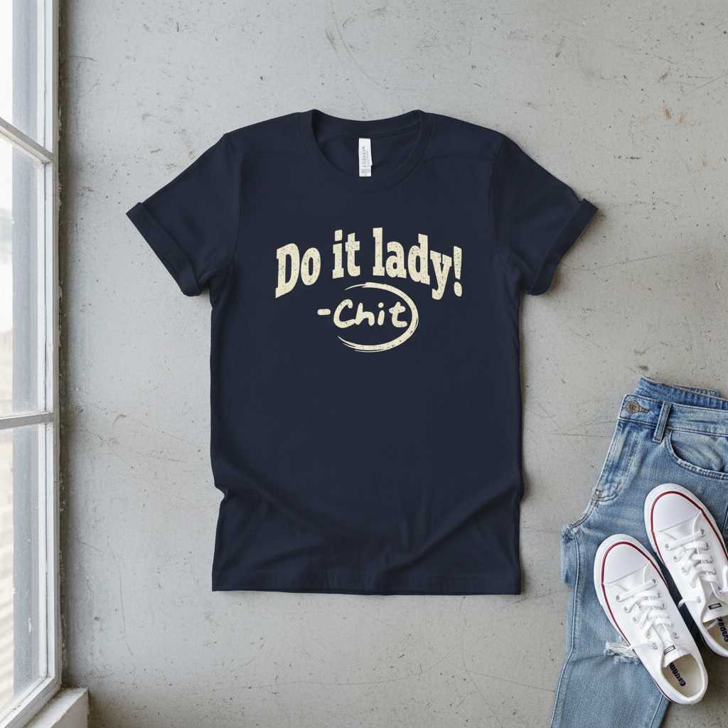 Do It Lady! - Chit Vintage Graphic T-Shirt, Funny Novelty Tee Gift Idea