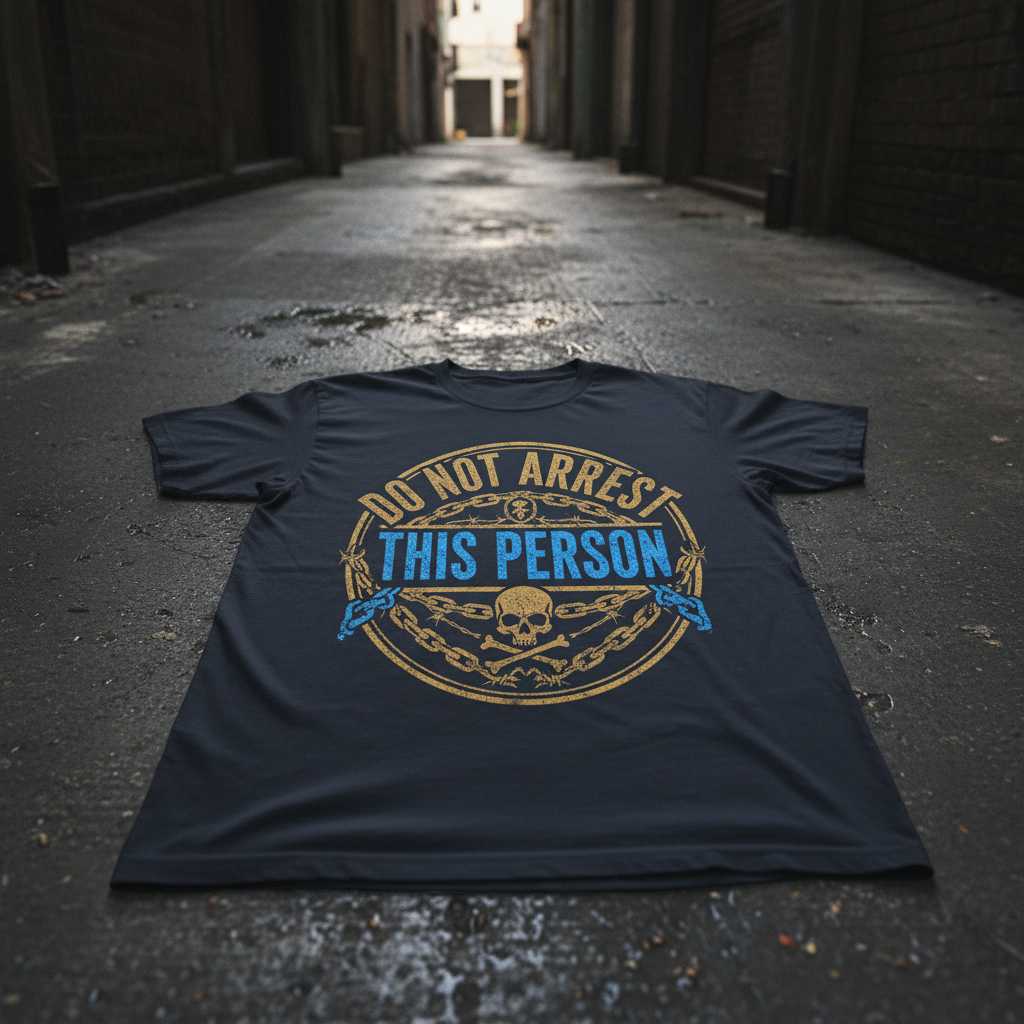 Do Not Arrest This Person Vintage Distressed T-Shirt Funny Novelty Tee Merch