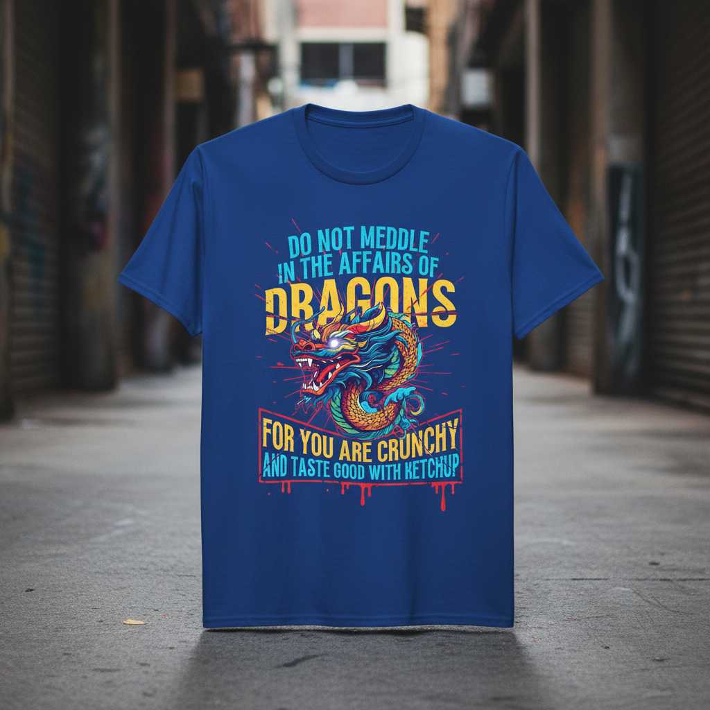 Do Not Meddle In The Affairs Of Dragons For You Are Crunchy And Taste Good With Ketchup Vintage T-Shirt, Funny Graphic Tee Wear