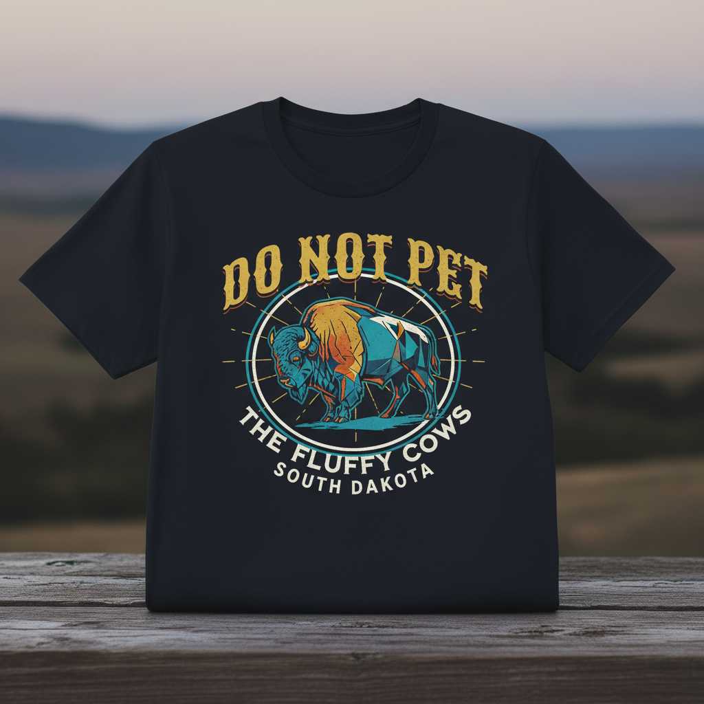 Do Not Pet The Fluffy Cows South Dakota Vintage T-Shirt, Funny Souvenir Tee