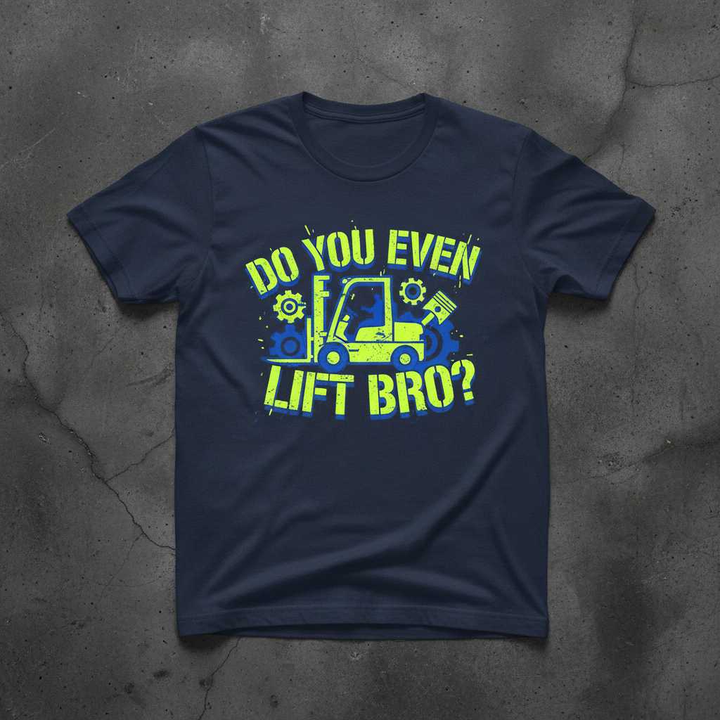 Do You Even Lift Bro- Distressed Forklift Operator T-Shirt, Funny Tee Idea