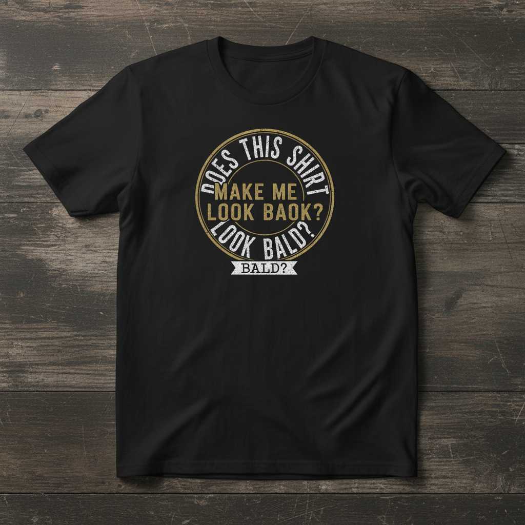 Does This Shirt Make Me Look Bald- Distressed Unisex T-Shirt Funny Tee Idea