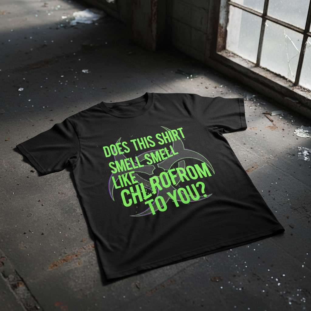 Does This Shirt Smell Smell Like Chlorofrom To You- Funny T-Shirt Tee Merch