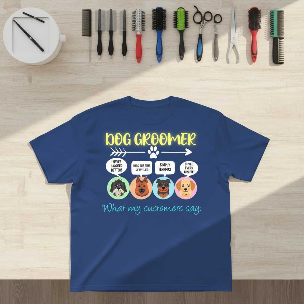 Dog Groomer What My Customers Say Funny T-Shirt, Graphic Novelty Tee Idea