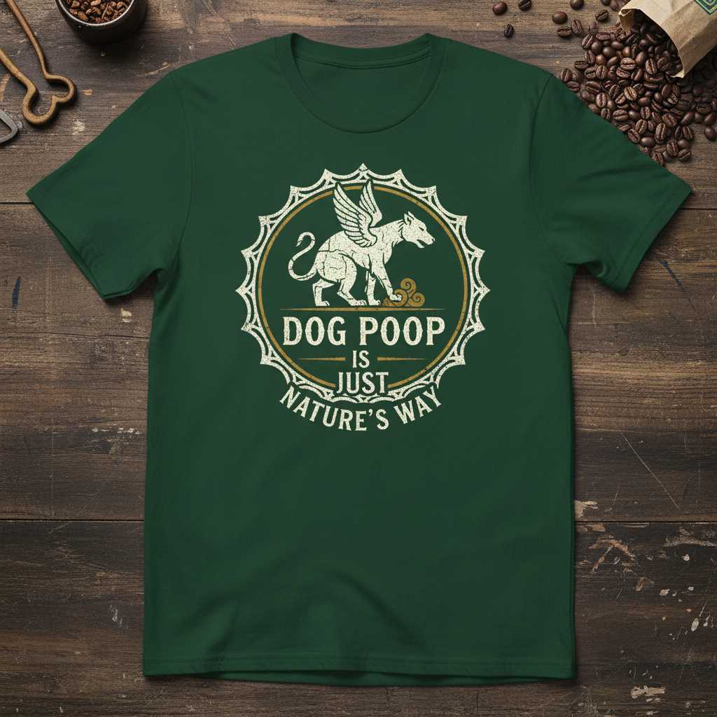 Dog Poop Is Just Natures Way Vintage Distressed T-Shirt, Funny Novelty Tee