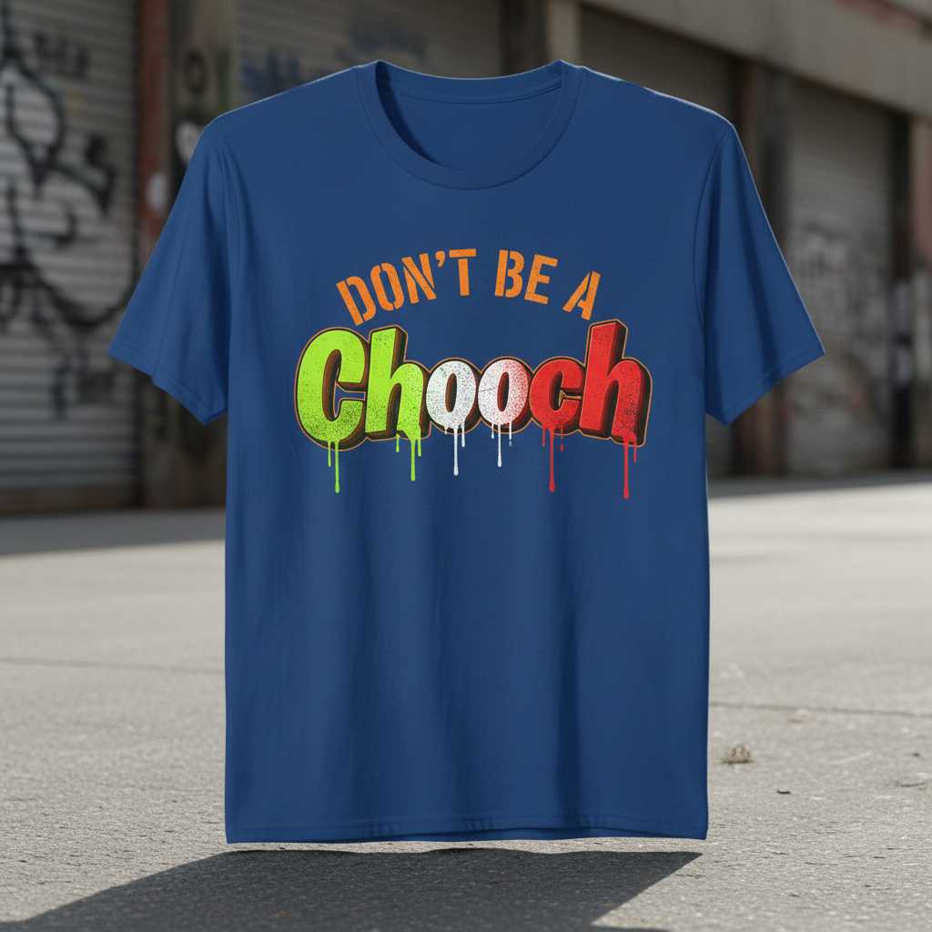 Dont Be A Chooch Distressed Graphic T-Shirt, Funny Italian Tee Souvenir Gear