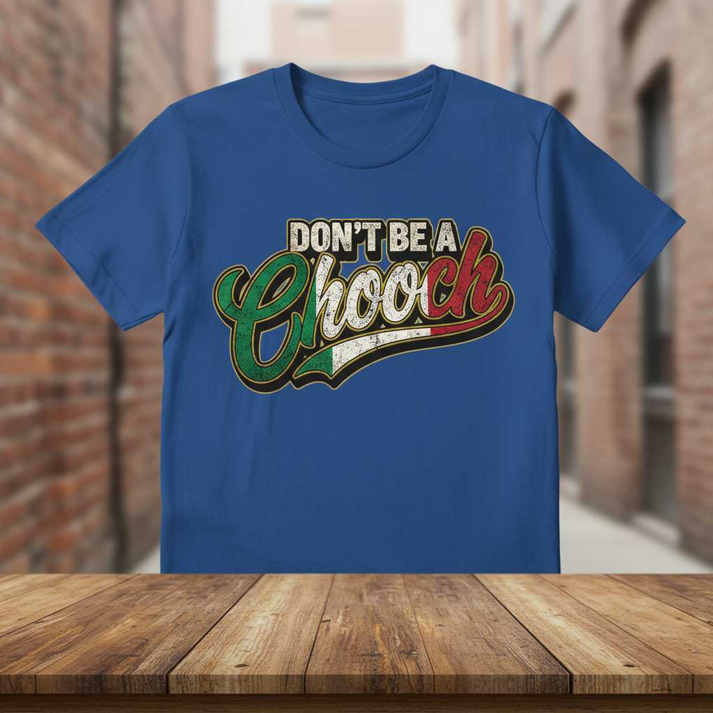 Dont Be A Chooch Distressed Vintage T-Shirt, Funny Italian Slang Tee Gear
