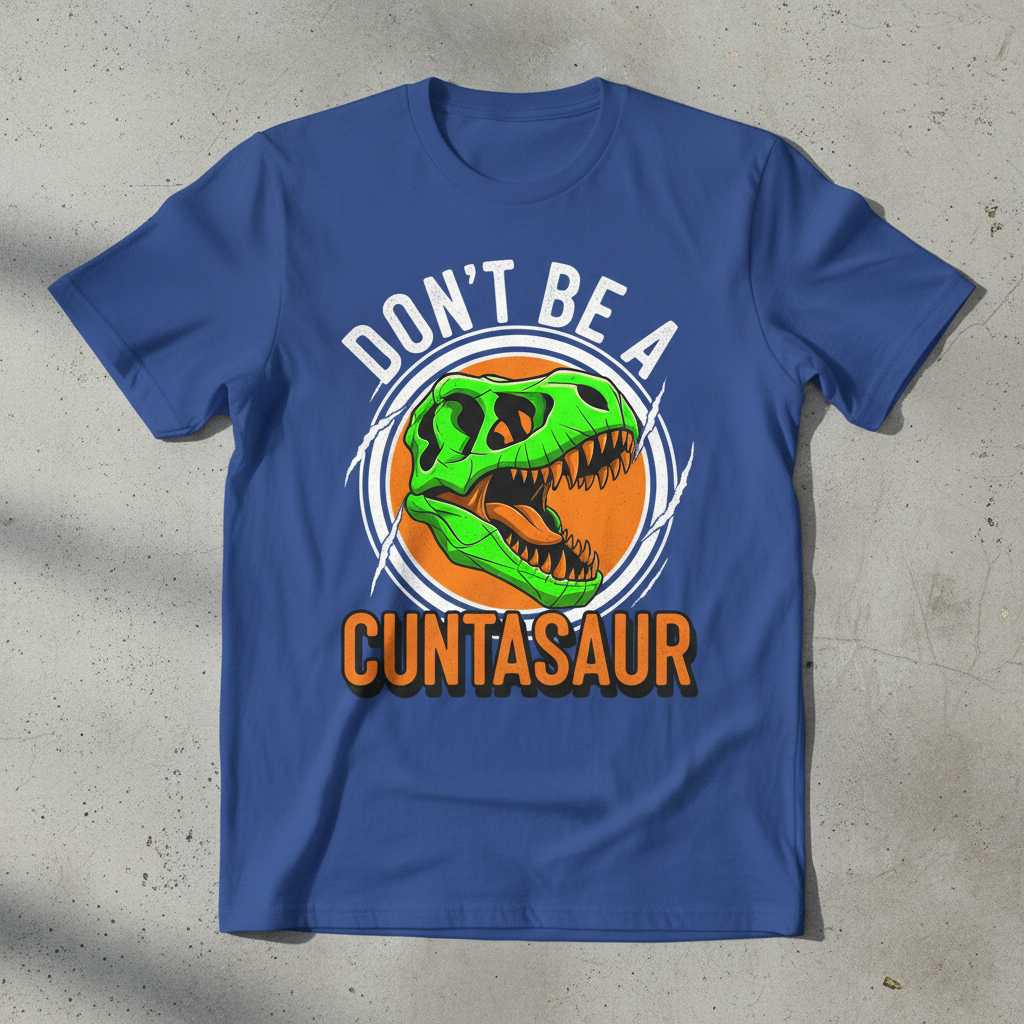 Dont Be A Cuntasaur Vintage T-Shirt, Funny Dinosaur Graphic Tee Gift Idea