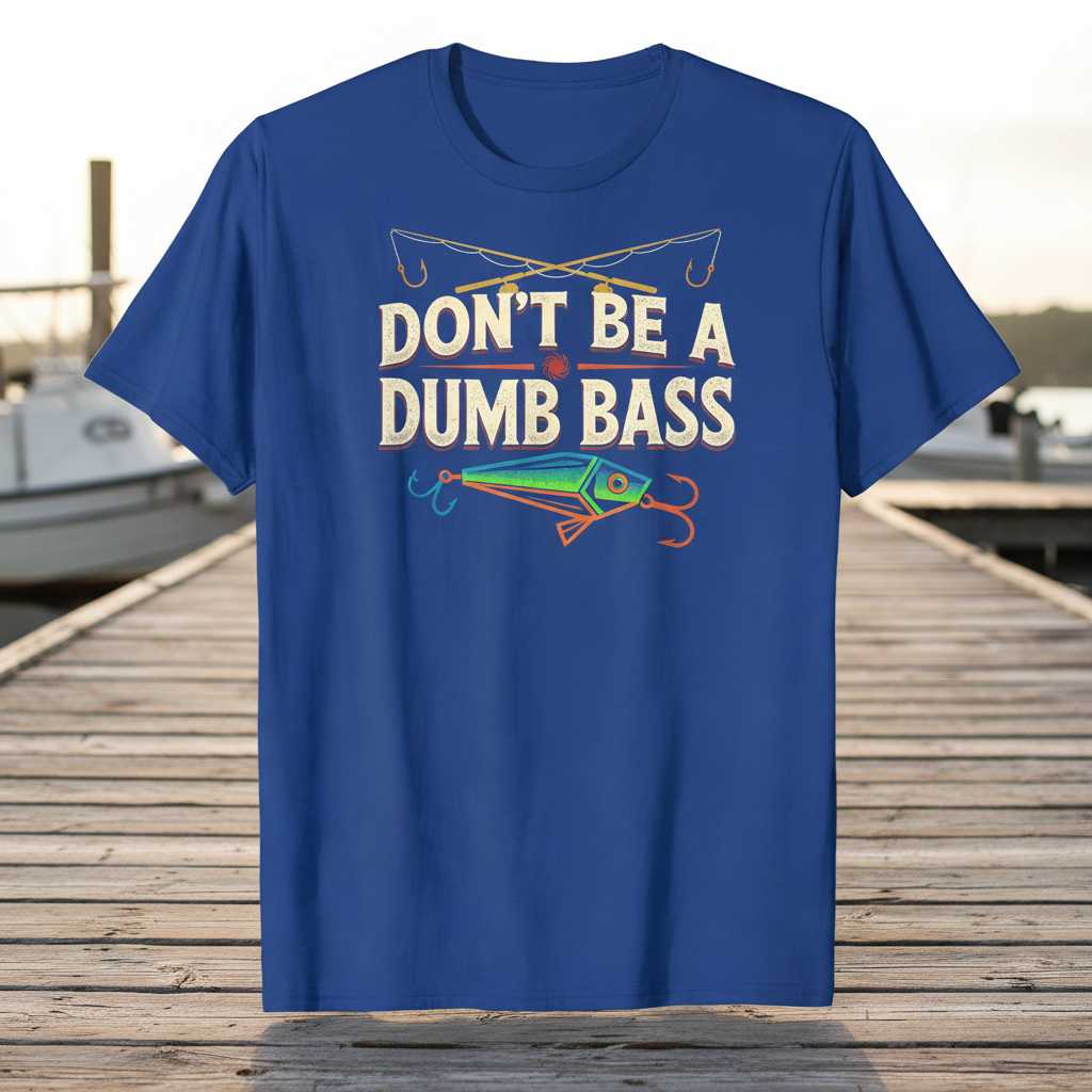 Dont Be A Dumb Bass Vintage Distressed T-Shirt, Funny Fishing Tee Idea