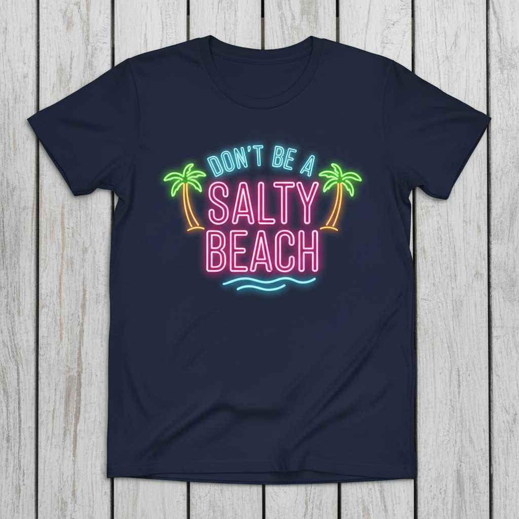 Dont Be A Salty Beach Retro T-Shirt, Funny Unisex Summer Graphic Tee Merch
