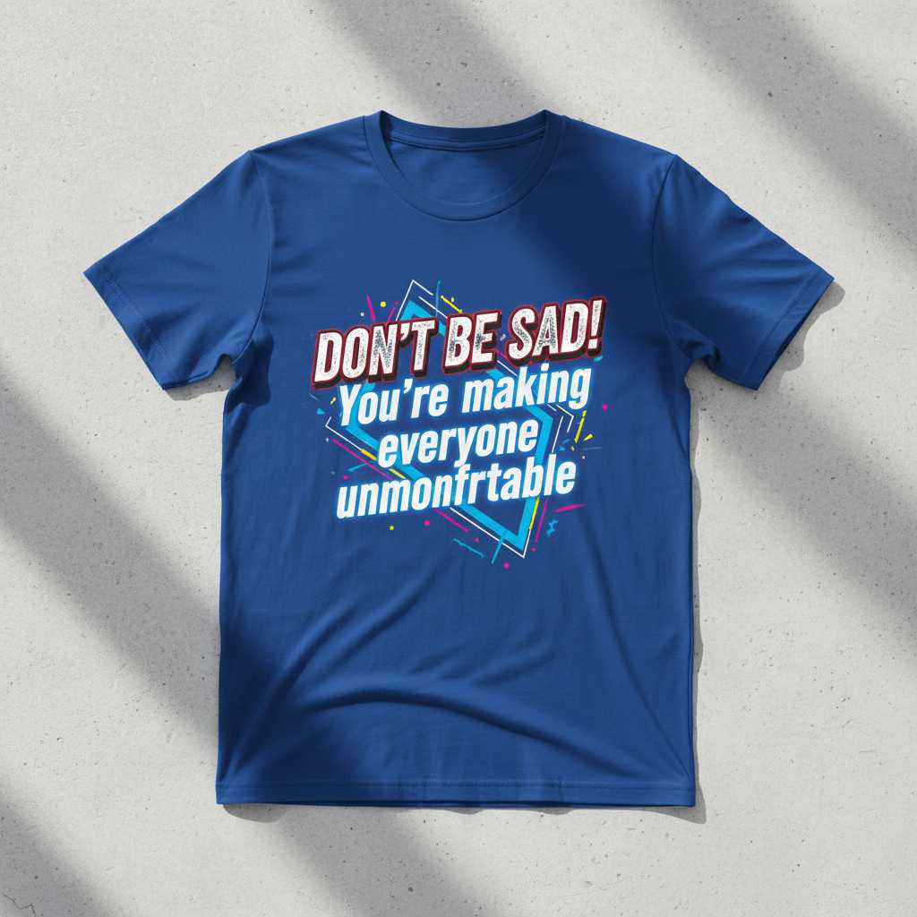Dont Be Sad Youre Making Everyone Uncomfortable Retro 90s T-Shirt Funny Tee