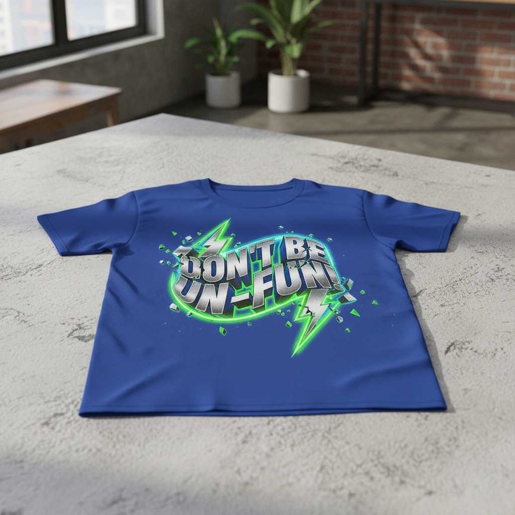 Dont Be Un-Fun 90s Retro Graphic T-Shirt, Funny Novelty Tee Present Idea