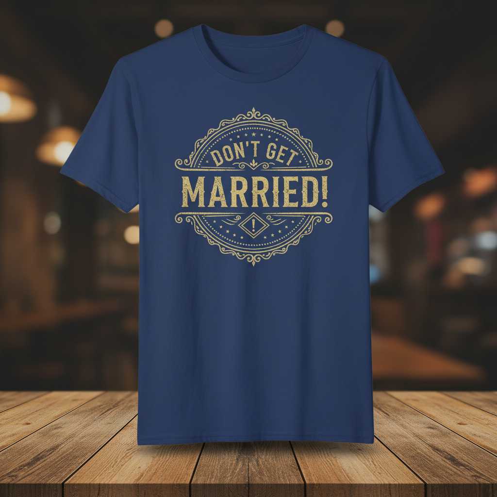 Dont Get Married! Vintage Distressed T-Shirt, Funny Novelty Tee Gear Idea