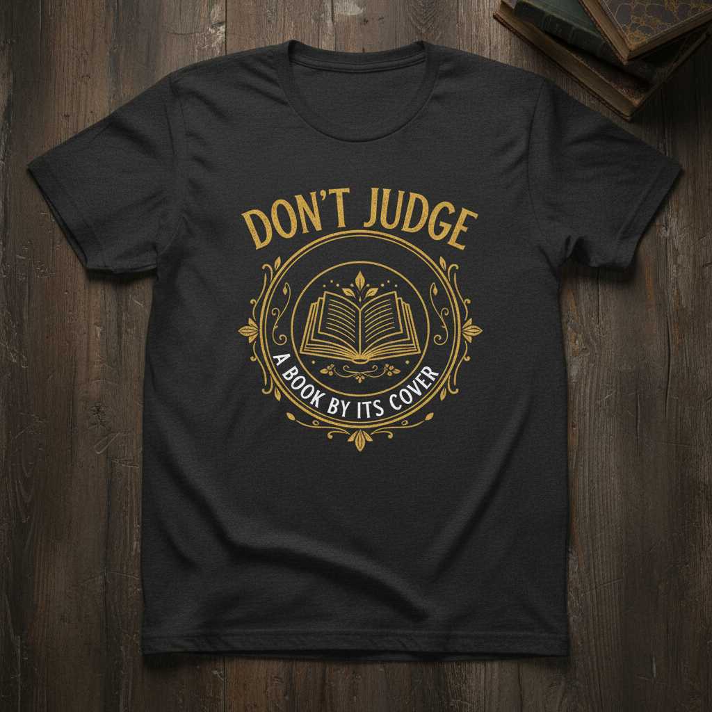 Dont Judge A Book By Its Cover Vintage T-Shirt, Graphic Tee Gift Idea
