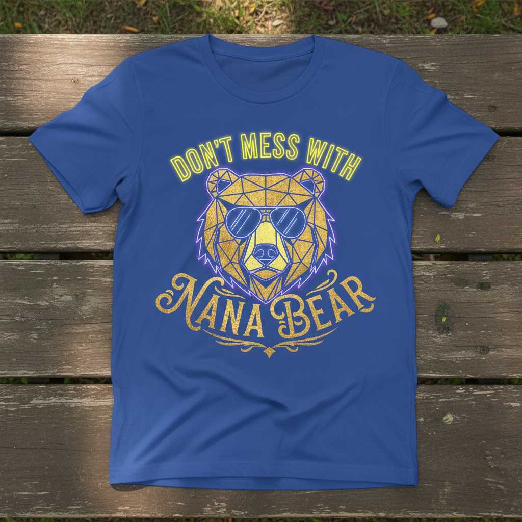 Dont Mess With Nana Bear Graphic T-Shirt, Funny Mothers Day Tee Present