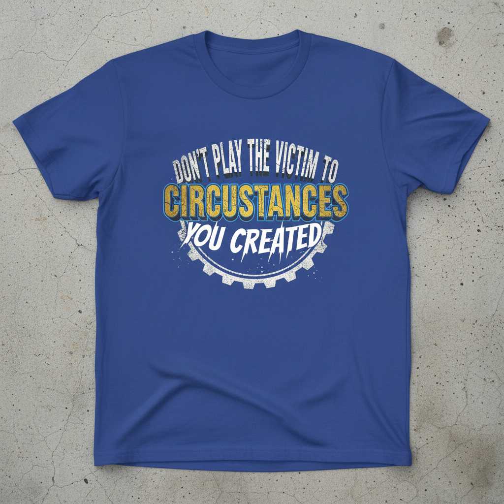 Dont Play The Victim To Circumstances You Created Distressed T-Shirt Graphic Tee Idea