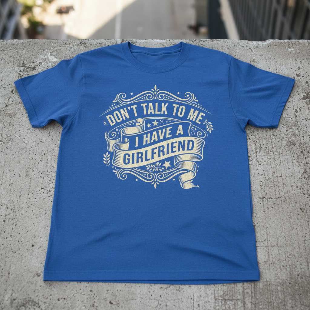 Dont Talk To Me I Have A Girlfriend Vintage T-Shirt, Funny Graphic Tee Present