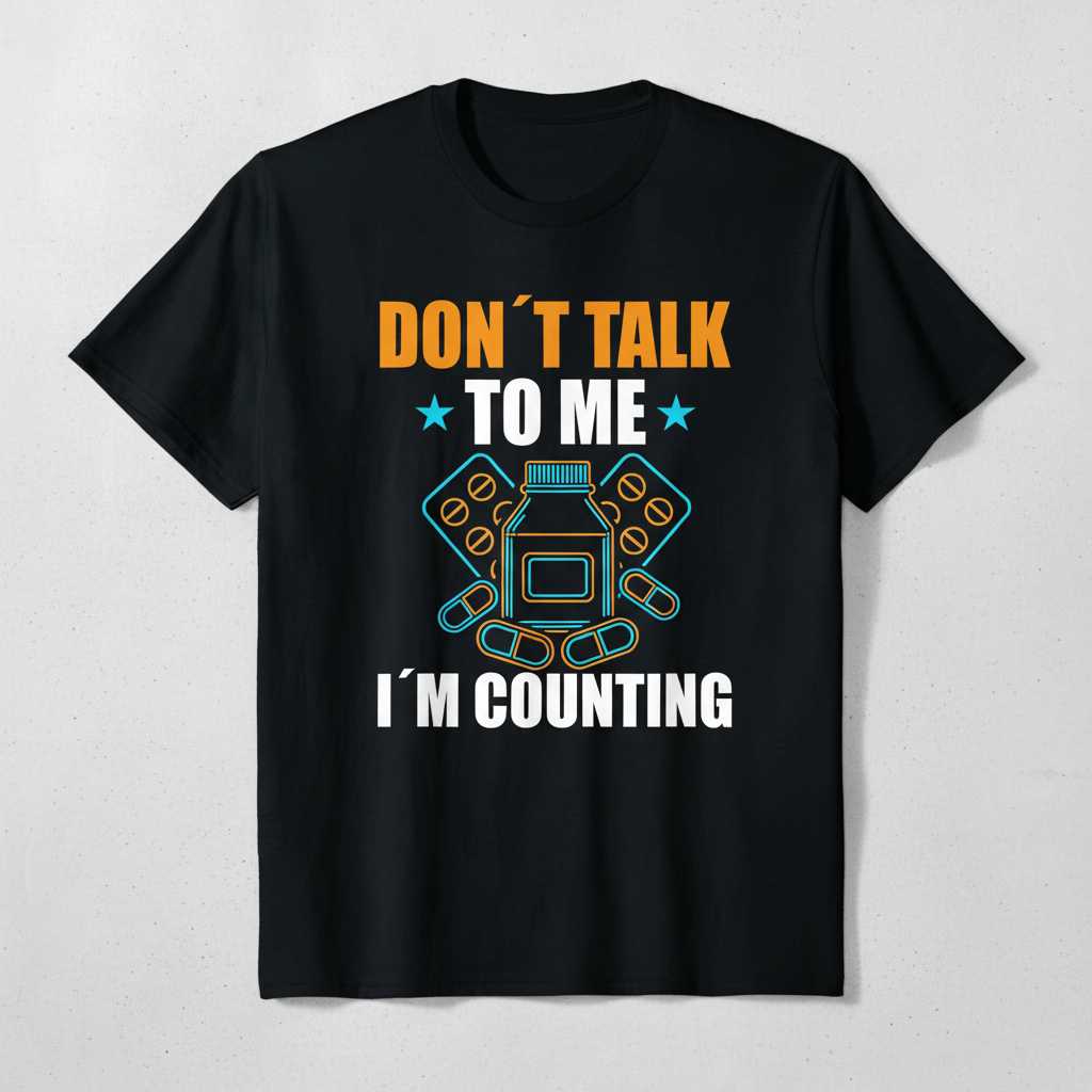Dont Talk To Me Im Counting Pharmacist T-Shirt, Funny Graphic Tee Gear