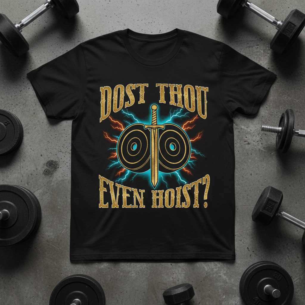 Dost Thou Even Hoist- Retro Distressed T-Shirt, Funny Graphic Tee Gear