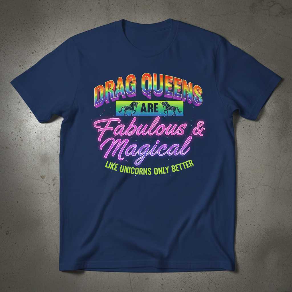 Drag Queens Are Fabulous & Magical Like Unicorns Only Better Graphic T-Shirt Tee