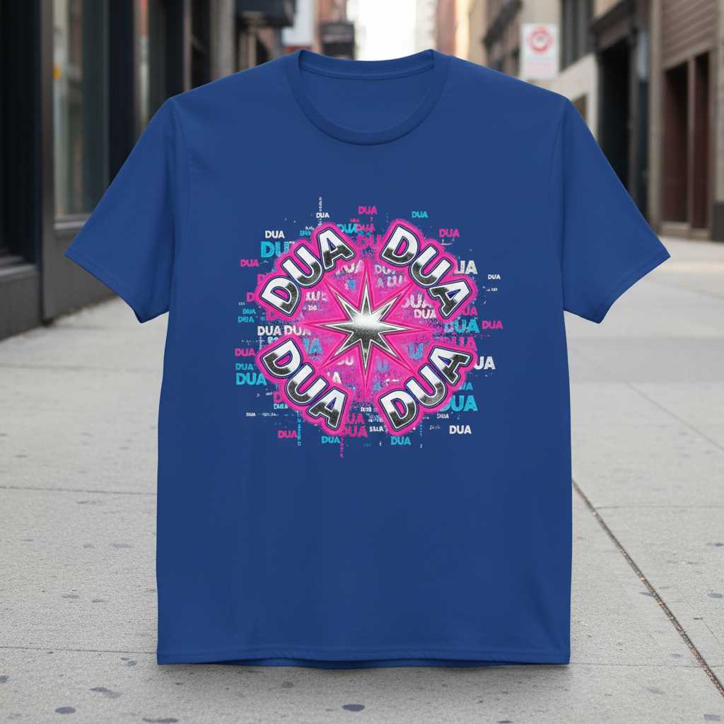 Dua Retro 90s Graphic T-Shirt, Personalized Family Name Novelty Tee Gear