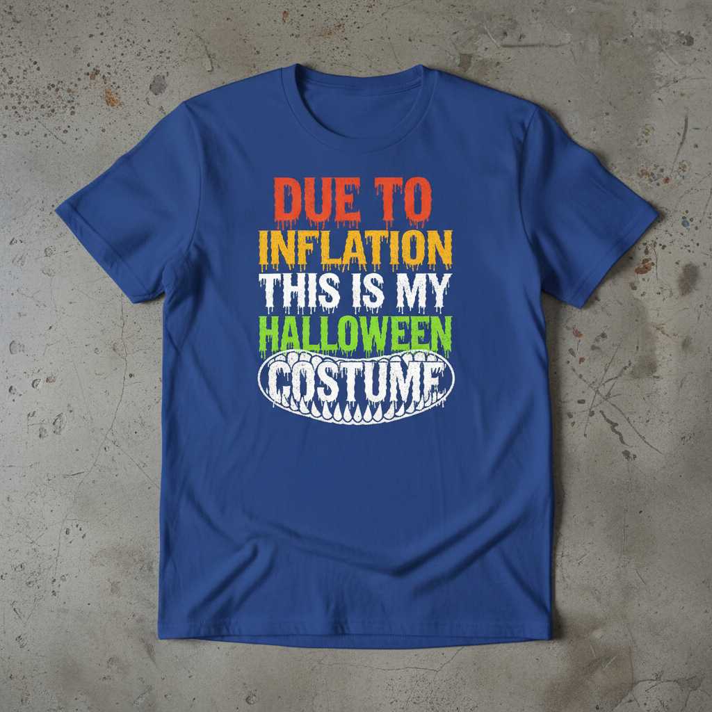 Due To Inflation This Is My Halloween Costume Distressed T-Shirt, Funny Tee