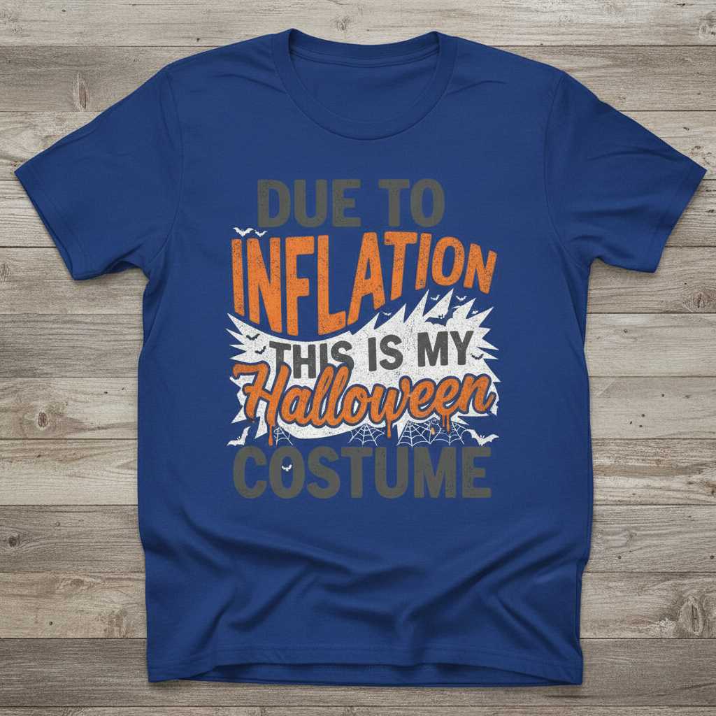 Due To Inflation This Is My Halloween Costume Distressed T-Shirt, Funny Tee_1767611578