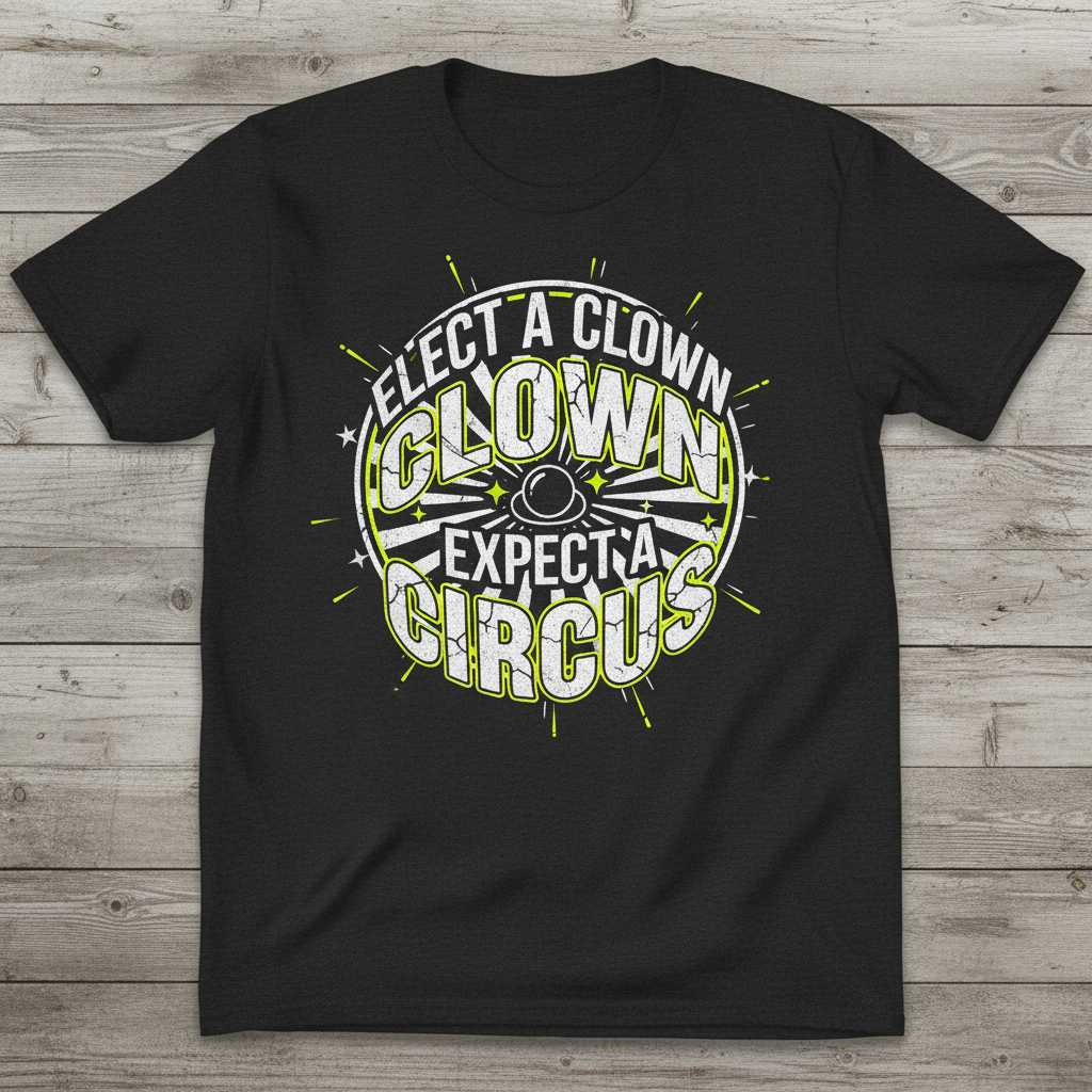 Elect A Clown Expect A Circus Distressed T-Shirt, Funny Novelty Tee Merch