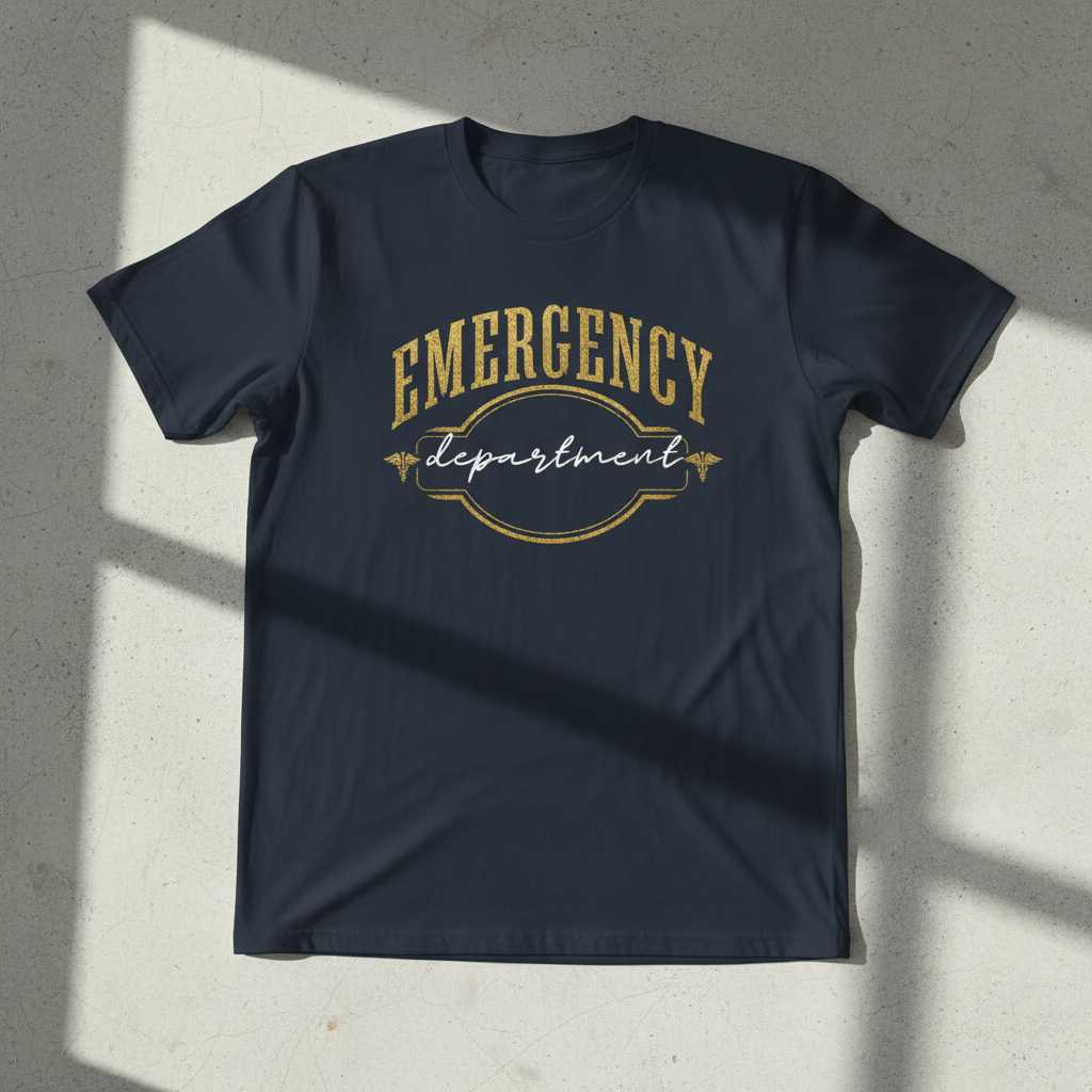 Emergency Department Distressed Vintage T-Shirt Graphic Tee Medical Gear