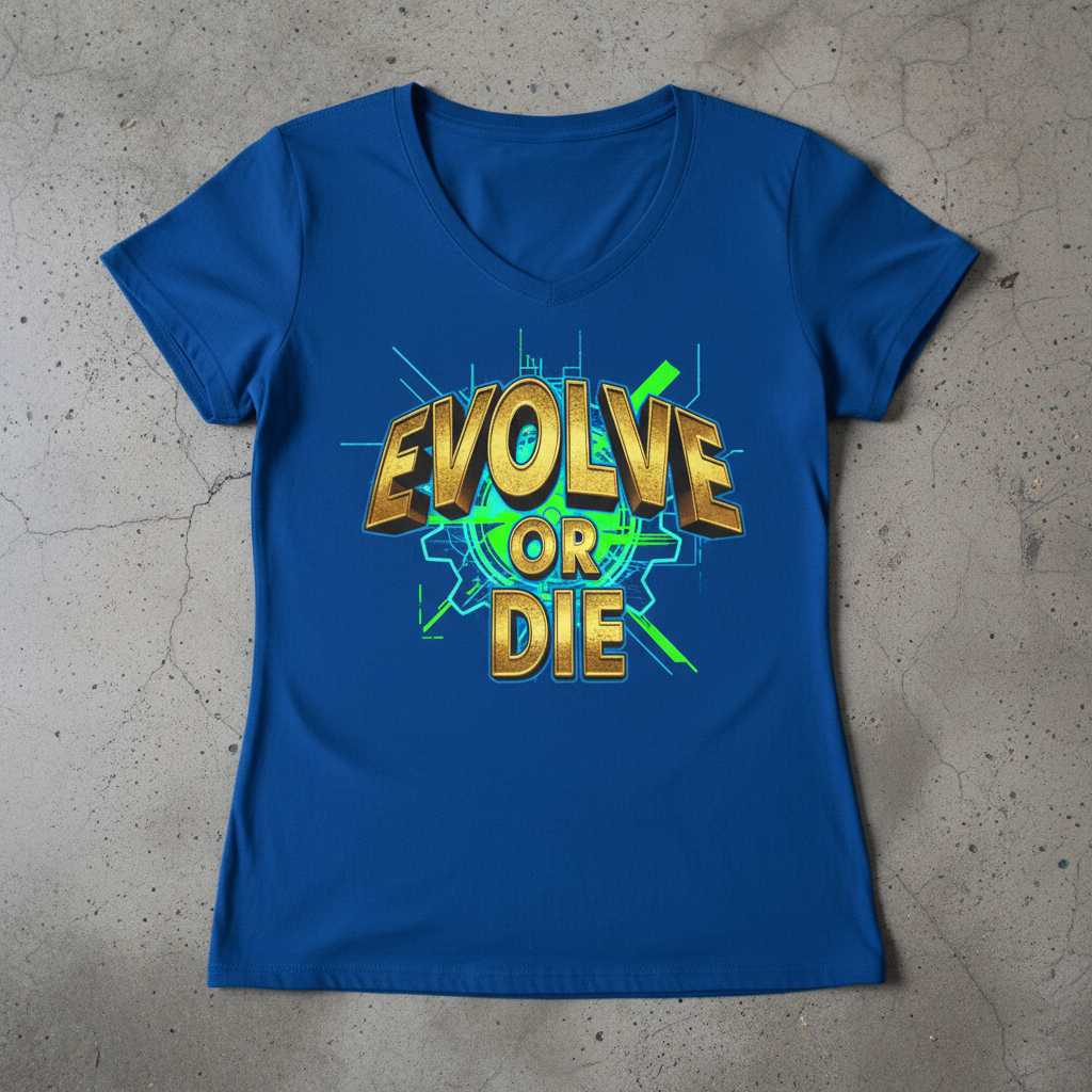 Evolve Or Die Graphic T-Shirt, Motivational Inspirational Unisex Tee Gear