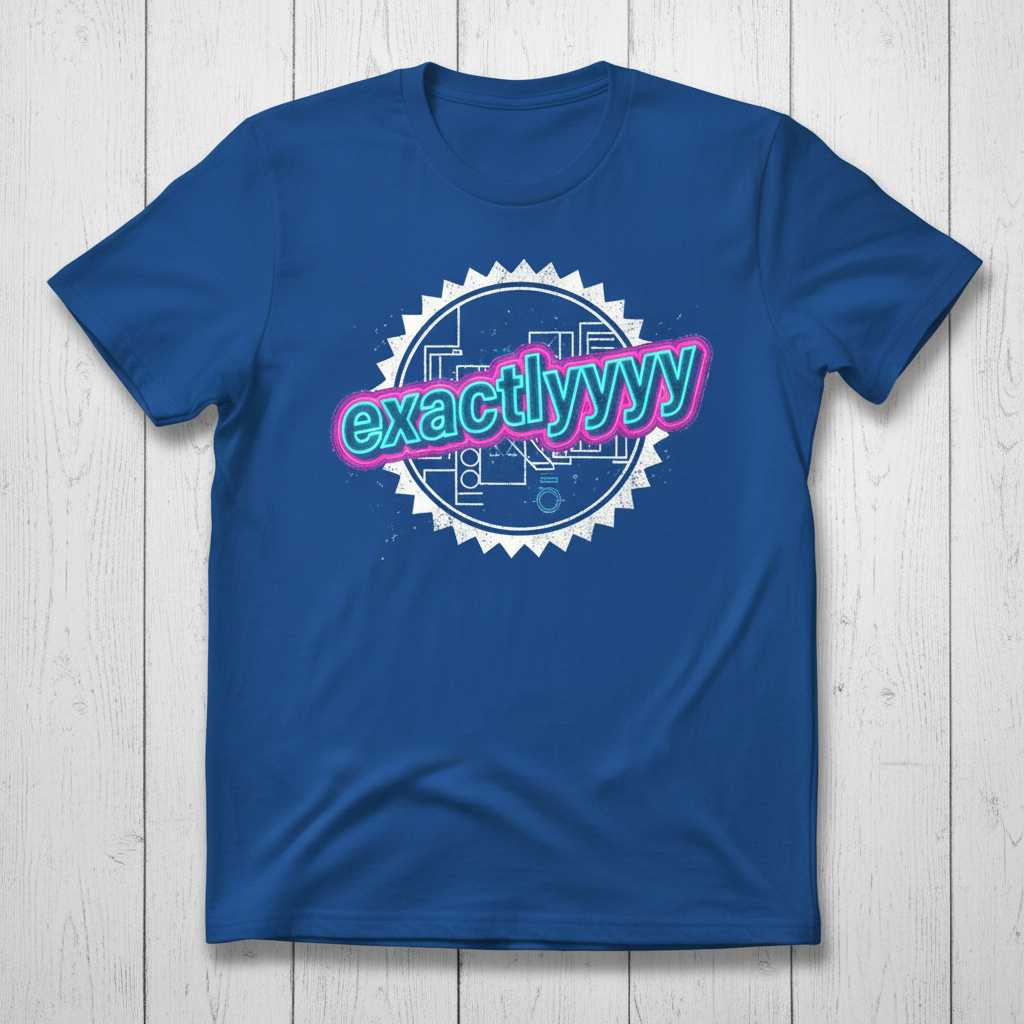 Exactlyyyy Retro Distressed T-Shirt, Funny Graphic Tee Novelty Souvenir