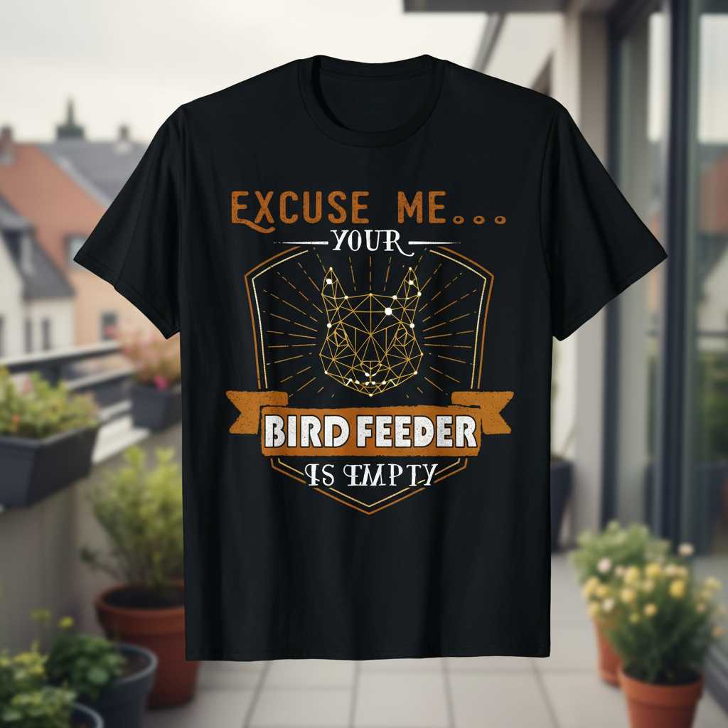 Excuse Me Your Bird Feeder Is Empty Vintage T-Shirt Funny Squirrel Tee