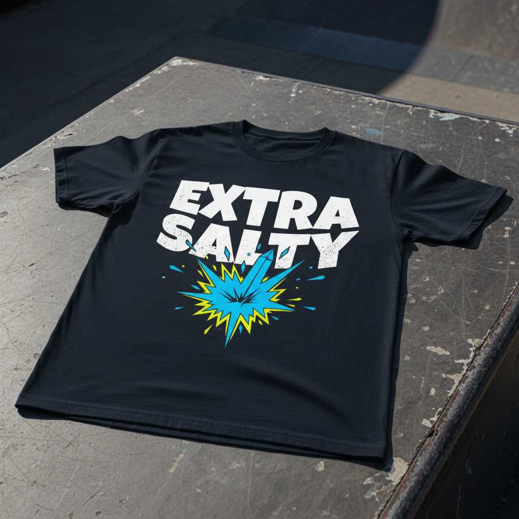 Extra Salty Distressed Graphic T-Shirt, Funny Novelty Tee Outfit Idea