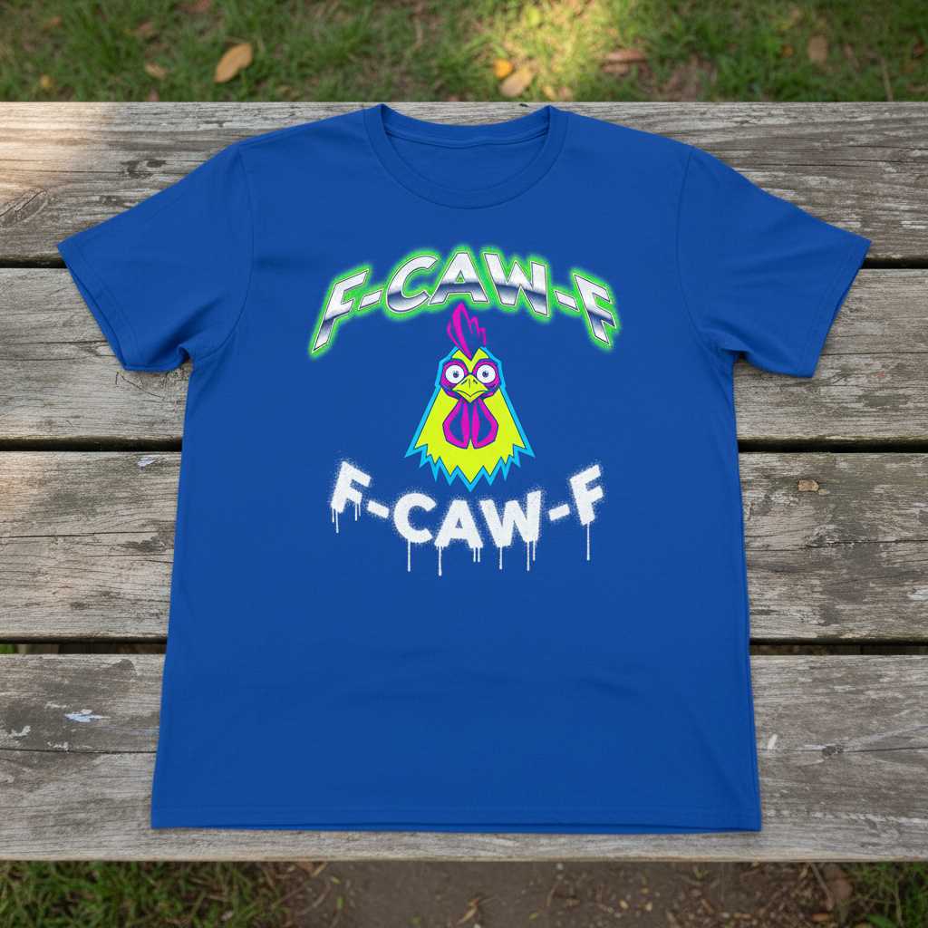 F-Caw-F 90s Graphic T-Shirt, Funny Unisex Crow Novelty Tee Outfit Idea