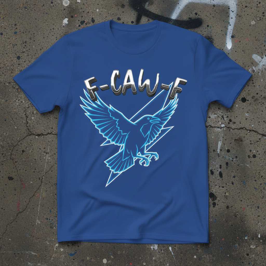 F-Caw-F Funny Crow Graphic T-Shirt, Novelty Bird Lover Unisex Tee Present
