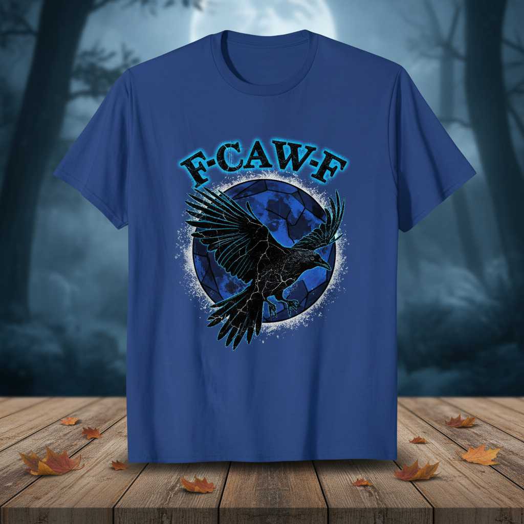 F-Caw-F Raven Bird Distressed Graphic T-Shirt, Funny Crow Lover Tee Merch Idea