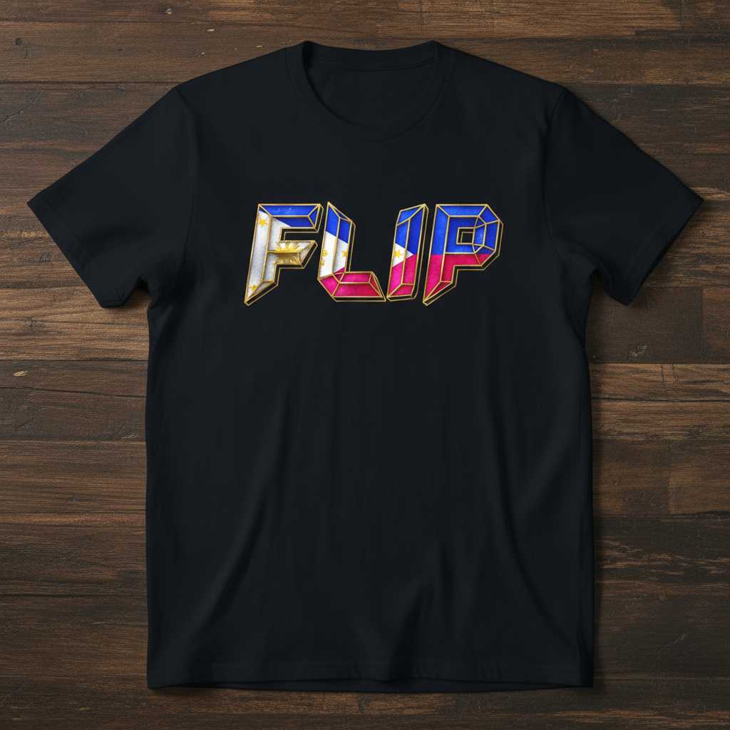 Flip Filipino Pinoy Philippines Flag Unisex T-Shirt, Graphic Tee Souvenir