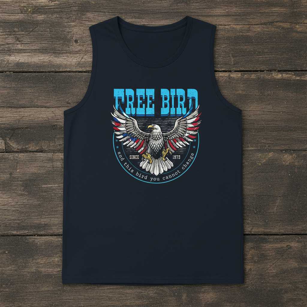 Free Bird And This Bird You Cannot Change Since 1973 Vintage T-Shirt Graphic Tee