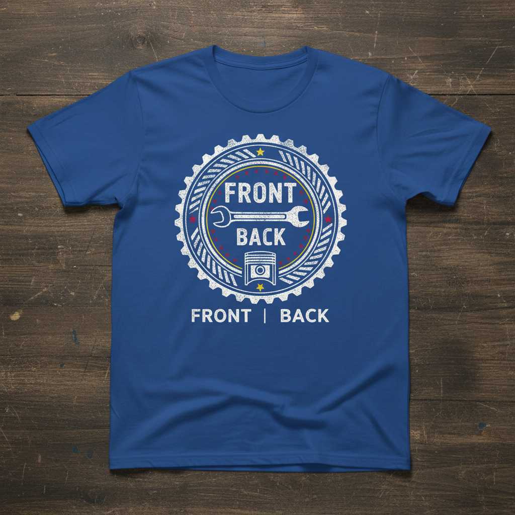 Front Back Vintage Distressed Diesel Mechanic T-Shirt, Graphic Tee Gift Idea