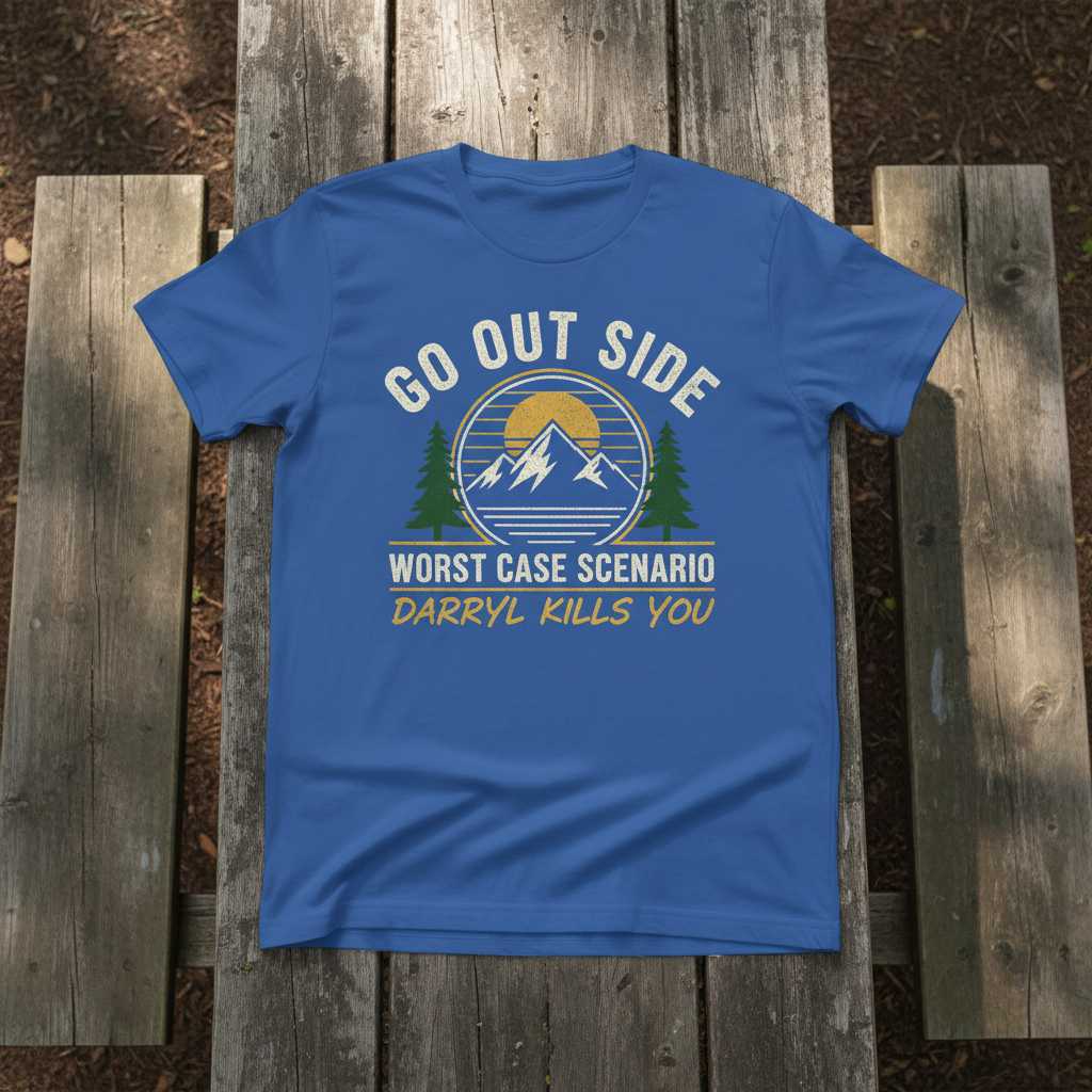 Go Out Side Worst Case Scenario Darryl Kills You Vintage T-Shirt Funny Retro Tee
