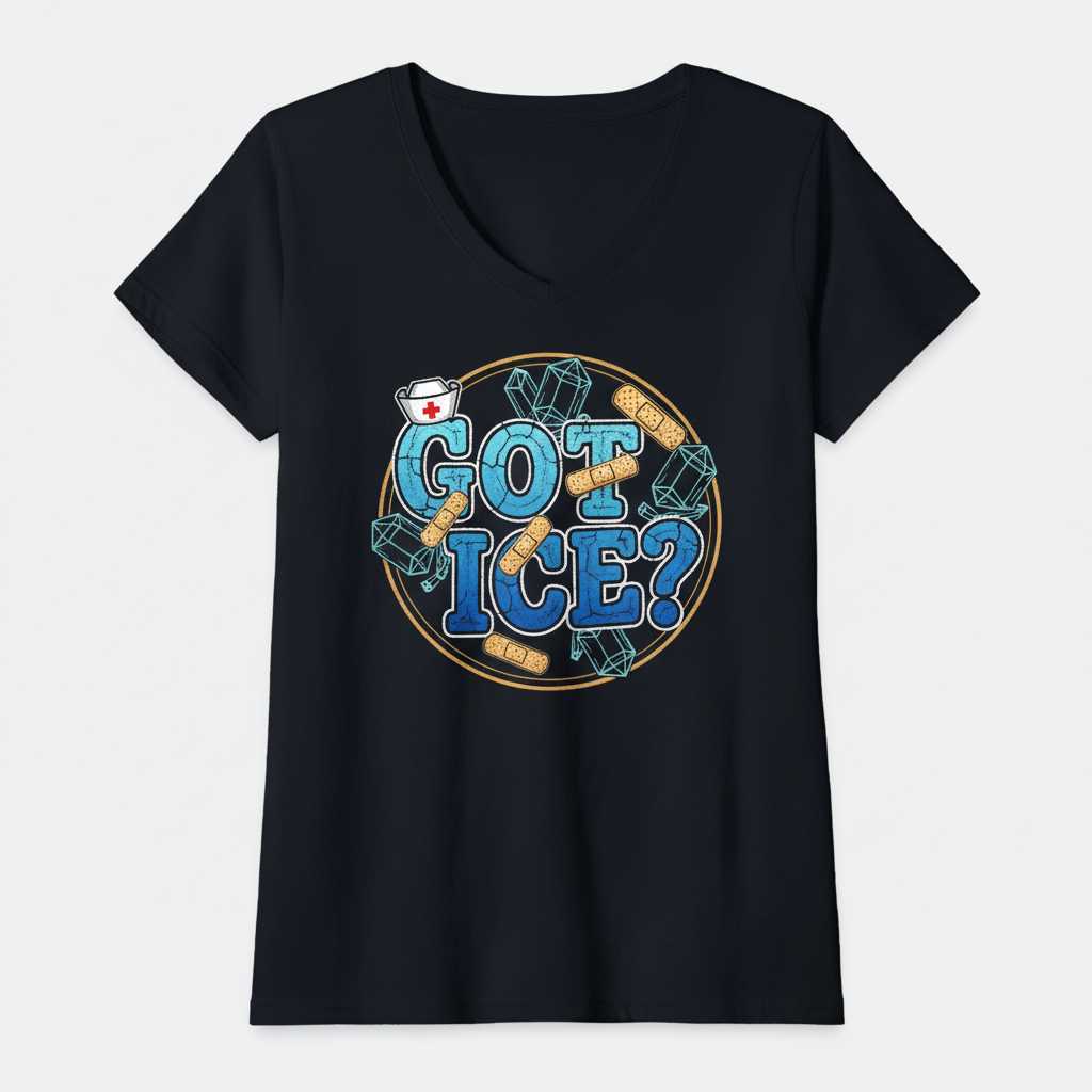 Got Ice- Graphic Nurse T-Shirt, Funny Nursing School Graduation Tee Gift Idea