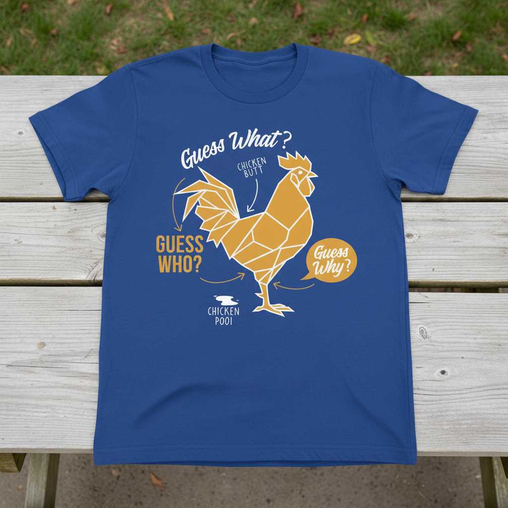 Guess What Chicken Butt Guess Who Chicken Poo Guess Why Farm T-Shirt Funny Tee