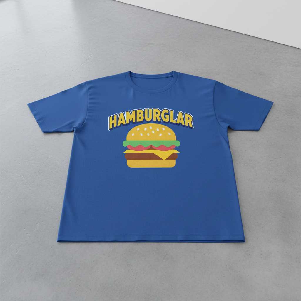Hamburglar Retro T-Shirt, Graphic Cheeseburger Tee Novelty Souvenir Gear