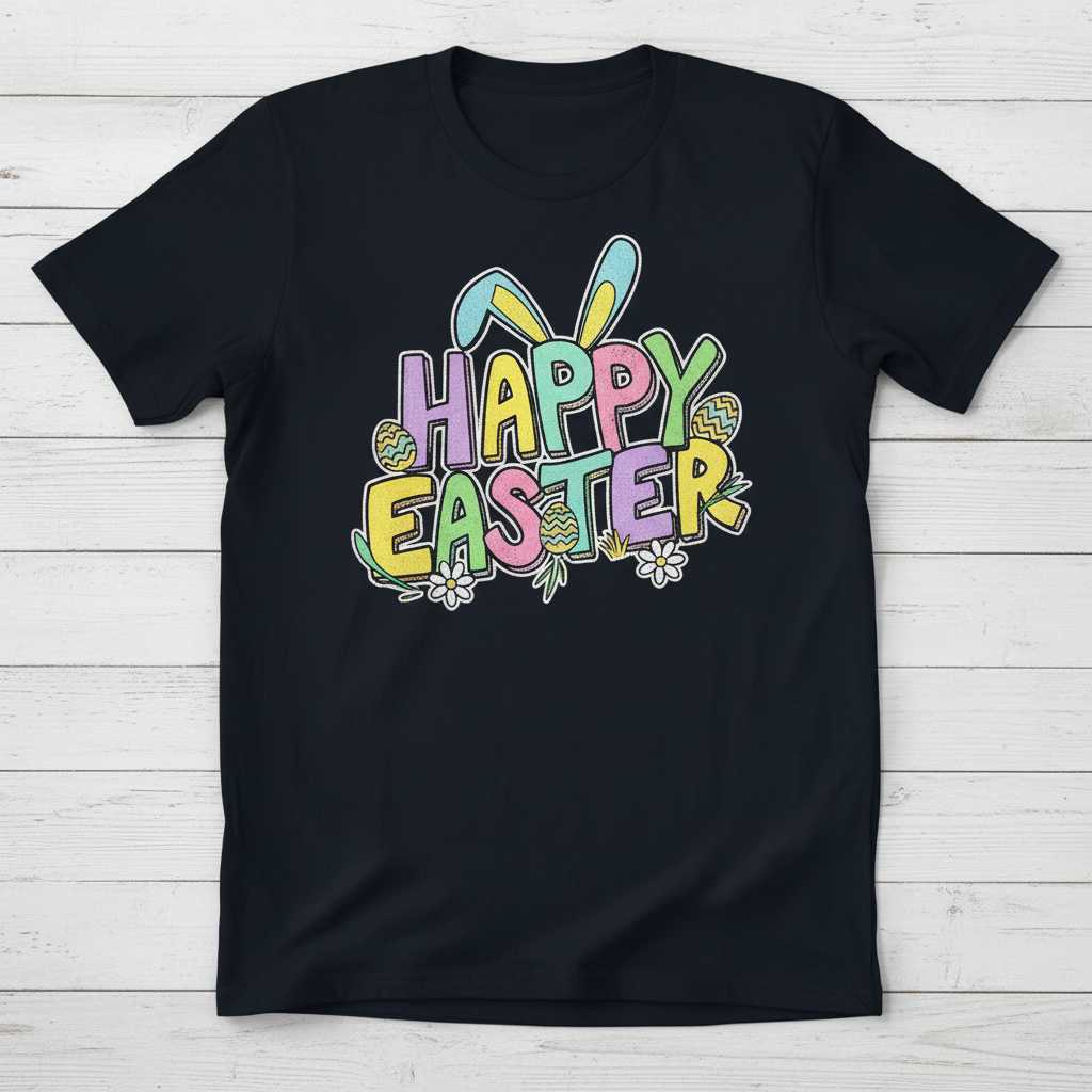 Happy Easter Retro Graphic T-Shirt, Cute Holiday Tee Unisex Outfit Present
