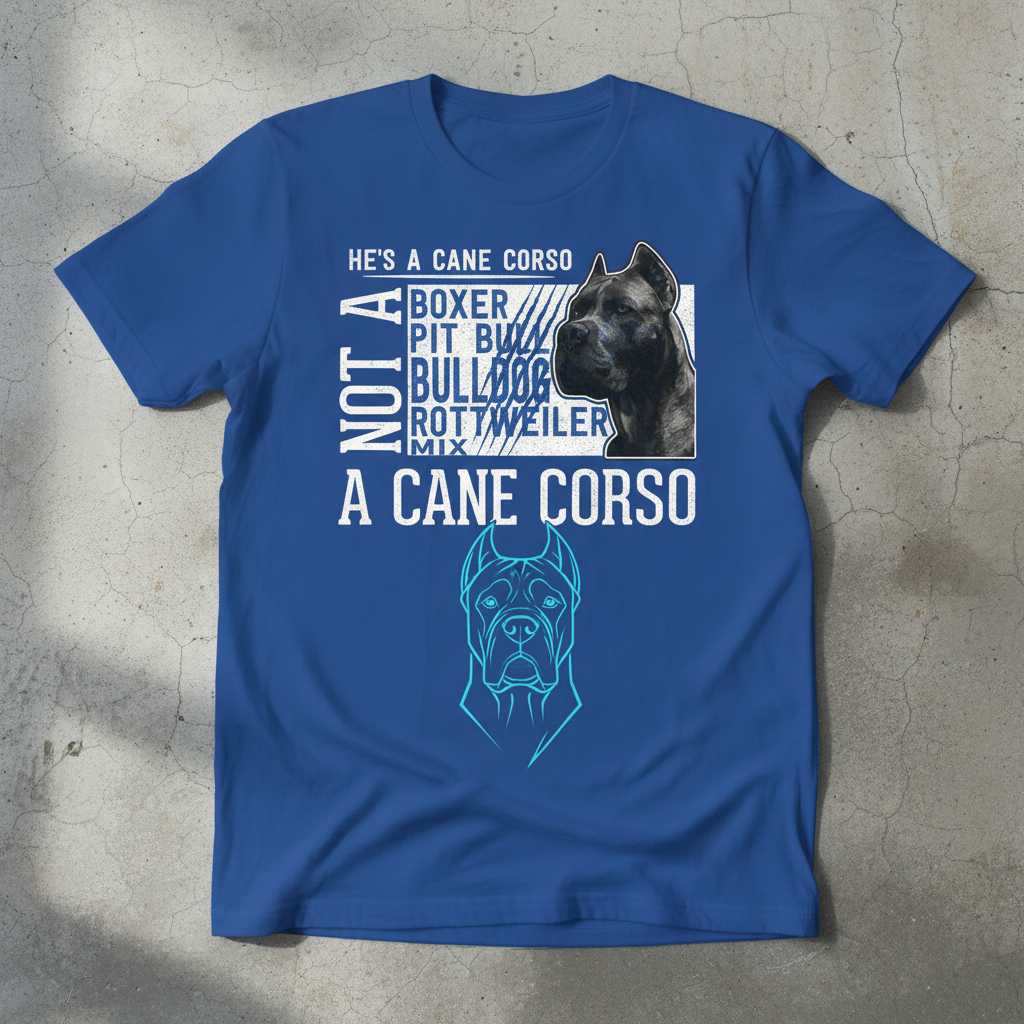Hes A Cane Corso Not A Boxer Pit Bull Bulldog Rottweiler Mix A Cane Corso Distressed T-Shirt Graphic Tee