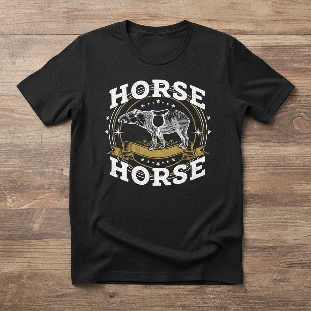 Horse Horse Vintage T-Shirt, Funny Ex-Mormon LDS Tapir Meme Graphic Tee