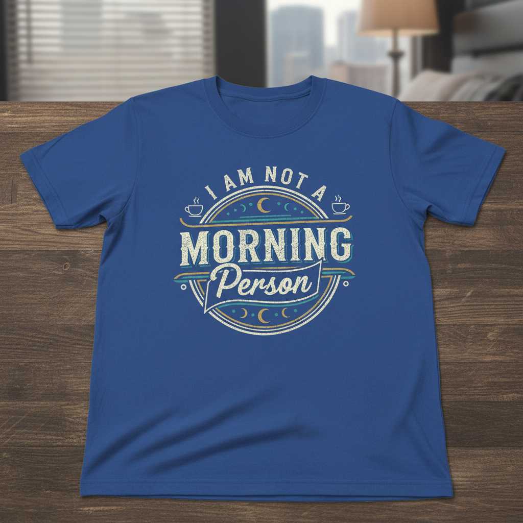 I Am Not A Morning Person Vintage Distressed T-Shirt, Funny Graphic Tee Idea
