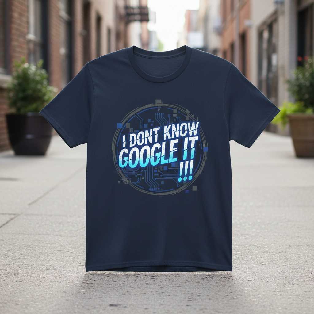 I Dont Know Google It !!! Funny Graphic T-Shirt, Tech Computer Tee Merch