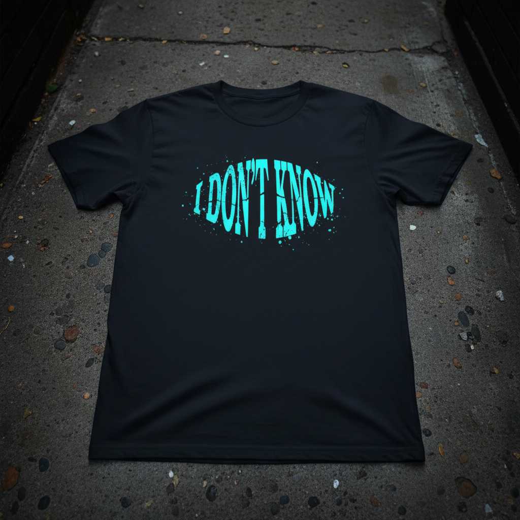 I Dont Know Sarcastic Distressed Grunge T-Shirt, Funny Graphic Tee Wear