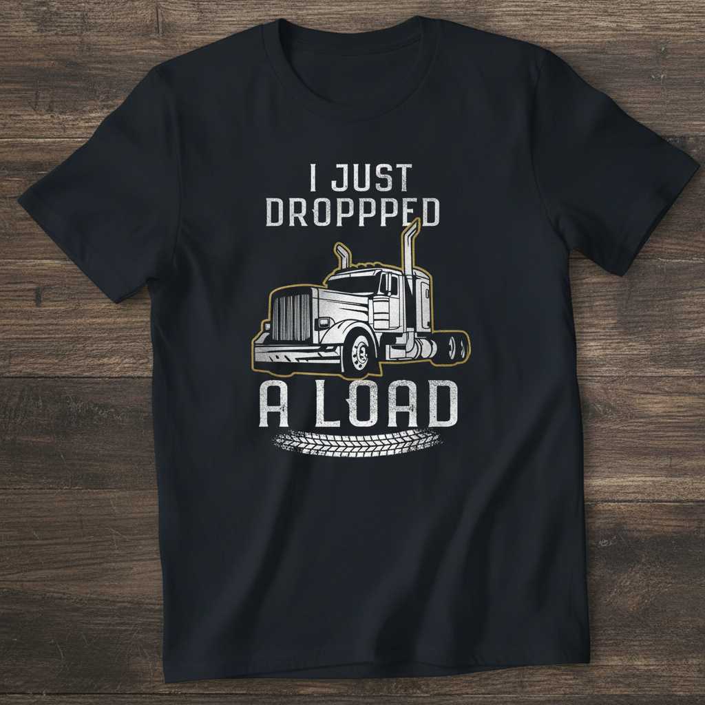 I Just Droppped A Load Distressed Trucker T-Shirt, Funny Truck Driver Tee